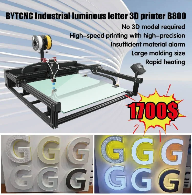 Printing LED Letters Sign Colorful for Signage Auto-Work Industrial 3D Printer